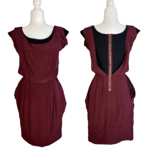 Abito donna Fendi bordeaux scollo a scoop designer moderno contemporaneo IT 40/C36 - Foto 1 di 15