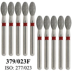Fresas finas dentales Diamond Bur fútbol 379/023F FG agarre de fricción rebabas 10/PK - Imagen 1 de 19