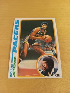 1978/79 Topps #27 JAMES EDWARDS Indiana Pacers ROOKIE Basketball Card, STAR (VG)