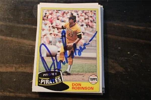 TARJETA AUTOGRAFIADA DE DON ROBINSON PIRATAS DE PITTSBURGH - Imagen 1 de 1