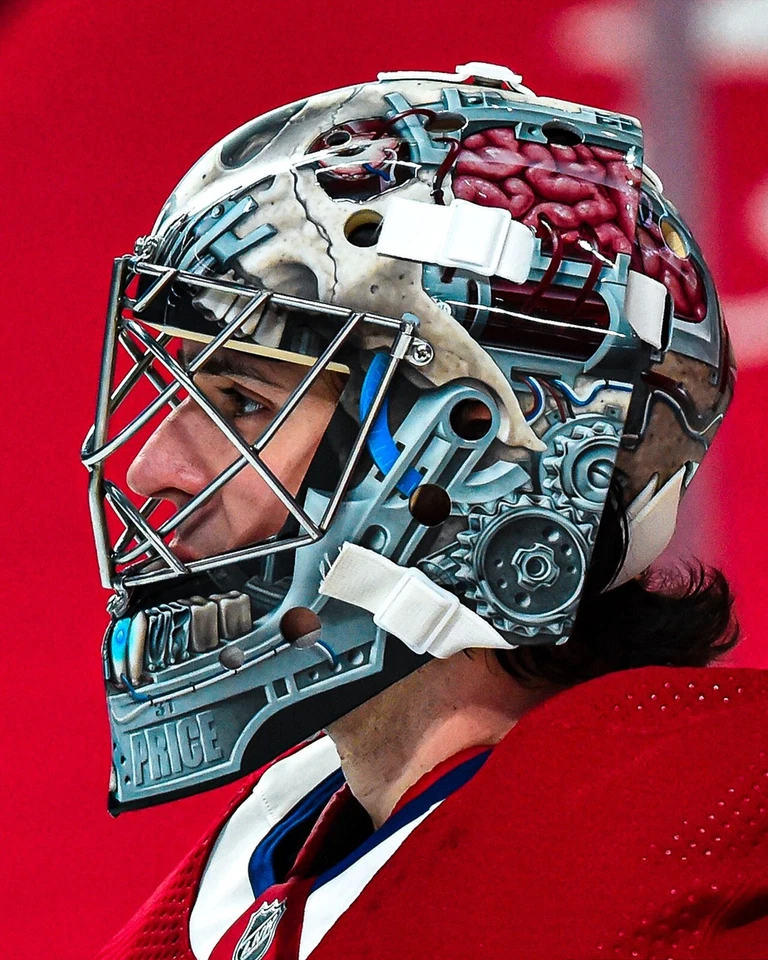 Máscara de primer plano Carey Price Montreal Canadiens 8x10 NHL foto de hockey Foto 1 de 1