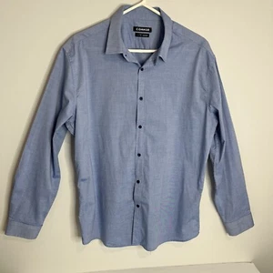 CONNOR Men's Classic Size L Long Sleeve Business Shirt Mid Blue - Picture 1 of 5