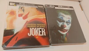 Joker 1 + 2 Steelbooks (4K/Blu-ray)-NEW (Sealed)-Box Shipping with Tracking - Picture 1 of 8