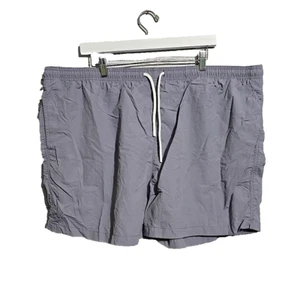No Boundaries Purple Bermuda Drawstring Relaxed Windbreaker Shorts Mens Size 3XL - Picture 1 of 5