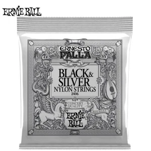Ernie Ball 2406 Ernesto Palla Black/Silver Nylon Classical Guitar Strings Medium - Picture 1 of 1