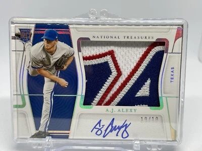 2022 NATIONAL TREASURES A.J. ALEXY 4 Color RPA ON CARD AUTO 10/10 Texas (637) - Image 1 of 4