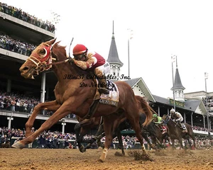 RICH STRIKE 2022 KENTUCKY DERBY WINNER HORSE RACING SONNY LEON UP 16 X 20 PHOTO - Picture 1 of 1