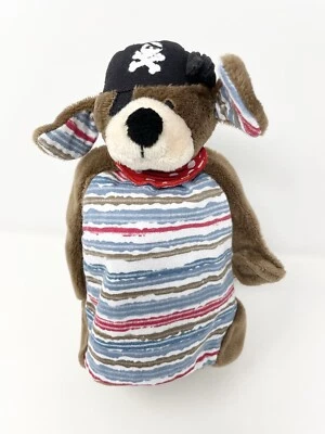 Maison Chic 棕色海盗狗安全毯 Lovey 奶嘴支架玩具条纹  — 第 1/4 张图片
