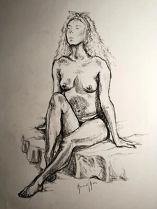 Nue féminin - Aquarelle (Oeuvre originale) signée - 3 - Imagen 1 de 1