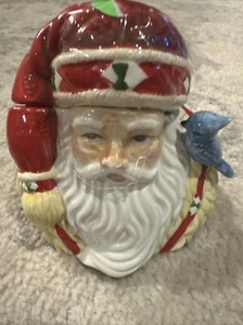 Studio Nova Vintage Christmas Woodland Holly Santa Sugar Jar JA015 - Picture 1 of 3