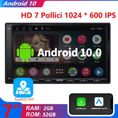 ATOTO A6 7" Autoradio 2 DIN Android Wireless CarPlay e Senza fili Android Auto - Immagine 1 di 4
