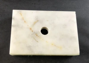 3”x2”x¾" White Marble Base Trophy Award FINE ITALIAN MARBLE As Is CR11 - Picture 1 of 8