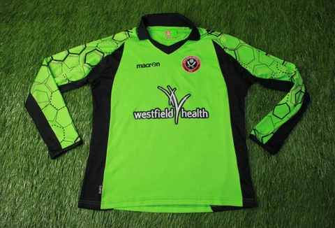 SHEFFIELD UNITED 2012/2013 FOOTBALL SHIRT JERSEY GOALKEPEER MACRON ORIGINAL YXL Cover