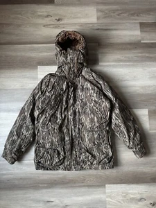 VTG Columbia Mossy Oak Hunting Jacket Men M Bottomland Camo Omni Tech Waterproof - Picture 1 of 4