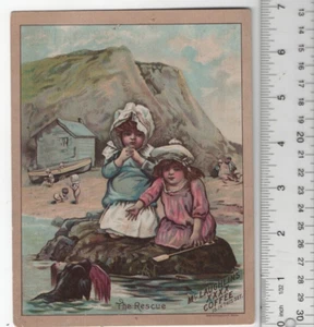 McLaughlin's XXXX Kaffee Hund Rettungspuppe viktorianische Sammelkarte 6"x7" VTC-XG260 - Bild 1 von 2