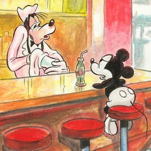 Mickey Mouse Inspired By Edward Hopper - Tony Fernandez - Exclusive Edition - Picture 1 of 3