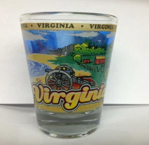 VIRGINIA STATE WRAPAROUND SHOT GLASS SHOTGLASS NUEVO - Imagen 1 de 1