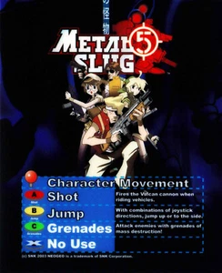 Metal Slug 5 Arcade Neo Geo Mini Marquee/Sign (5.45" x 4.45") - Picture 1 of 3