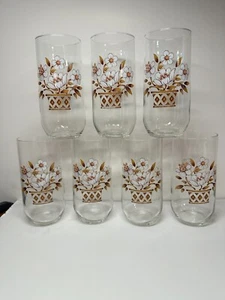 Chantilly Fleur de Bois Water Glass Vintage Glassware 6" Tall Set 7 - Picture 1 of 10