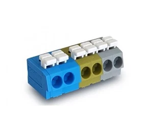 MORSETTIERA A MOLLA 6 POLI PIN per CS morsetto cavi cablaggio 804 PA66  - Foto 1 di 1