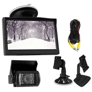 IR Rückfahrkamera und 5" HD Parkmonitor Kit für Bus Traktor Anhänger - Bild 1 von 13