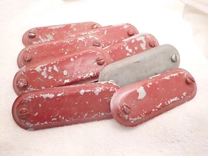 Set of 8 1" Appleton - Form 7 - 370  painted red but good shape - Picture 1 of 3