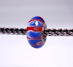 TROLLBEADS OOAK U128 Bead Unico Vetro Glass Unique - Foto 1 di 3