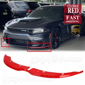 For Dodge Charger SRT Scat 2015-2021 Red Front Bumper Lip Splitter Trim Cover - Picture 1 of 7