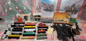 Large Lot HO Gauge Trains Tracks Buildings Transformers Life Like Trees - Picture 1 of 15