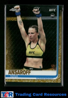 2019 Topps Chrome UFC #97 Nina Ansaroff Gold #/50 - Image 1 of 2