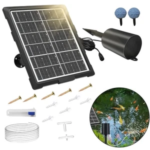Solar Aerator for Ponds with Adjustable Timing and Silent Running Motor - Picture 1 of 6