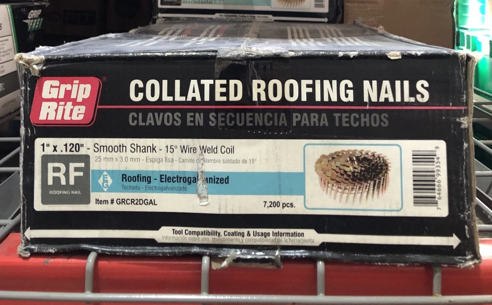 Clavo para techo bobina Grip-Rite de 1" Foto 1 de 1