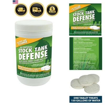 Livestock Water Trough Cleaner Tablets Stock Tank Defense 24 Pack - Image 1 of 4
