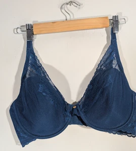 Natori Damen Bügel-BH türkis Kirschblüten wandelbar Kontur Größe 36DD - Bild 1 von 11