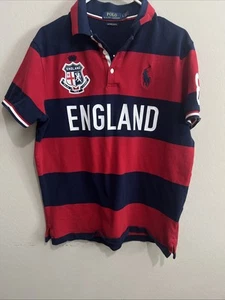RALPH LAUREN POLO Men's Custom Slim fit ENGLAND COUNTRY Polo Spring 2019 SIZE L - Picture 1 of 7