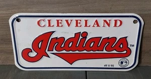 Matrícula de béisbol de metal pequeña de los Indios de Cleveland 6x3 Ohio - Imagen 1 de 2