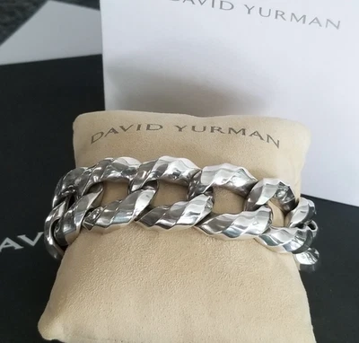 DAVID YURMAN - Wide 25mm Cable Edge® Curb Chain Bracelet *85 grams* $1900 *SALE! - Image 1 of 4