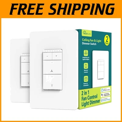 Remote Controlled Ceiling Fan Switch Combo, 2-Pack - Image 1 of 4