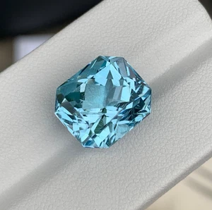 Brazilian Swiss Topaz – 14.5ct Brilliant Octagon Shaped 14mm Loose Gemstone - Imagen 1 de 10
