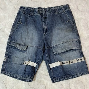Vintage Marithe Francois Girbaud Shorts Men 38 90s Y2K Shuttle Tape Baggy Jorts - Picture 1 of 13