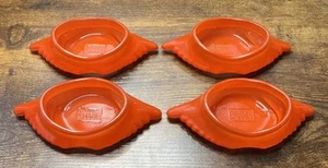 Glasbake Red Crab Shell Baking Dishes Crab Imperial Vintage Deviled Eggs Dish - Picture 1 of 3