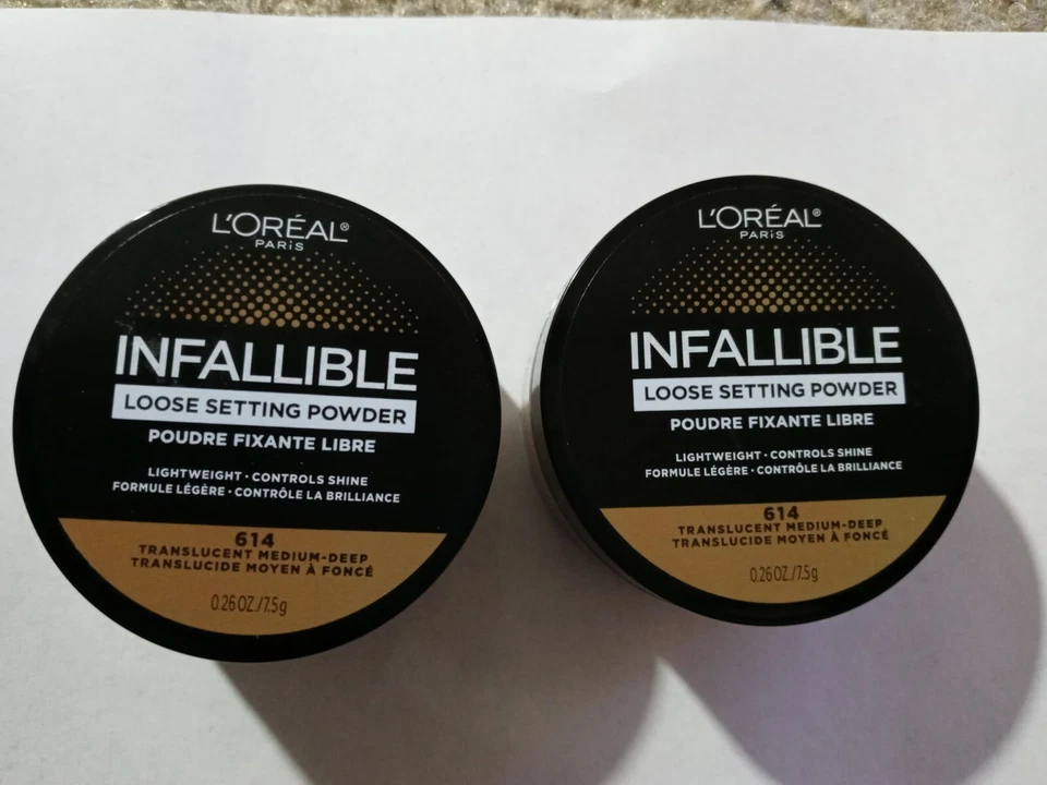 Loreal Infallible loose setting powder 614 lightweight controls shine Lot of 2  - Image 1 of 1