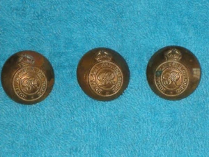 KÖNIGLICHES ARMEE-DIENSTKORPS MESSINGKNÖPFE X 3. KINGS CROWN - 17MM VON GAUNT, LONDON - Bild 1 von 10