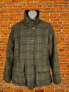 FIELDPRO HOGGS OF FIFE SIZE UK 10 GREEN WOOL TWEED JACKET COAT SHOOTING HUNTING - Picture 1 of 8