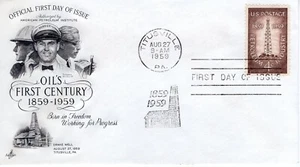 US #1134 4c Petroleum Industry - ArtCraft FDC ST3302 - Picture 1 of 3