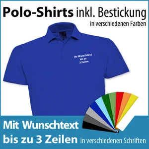 Poloshirt, Polohemd bestickt mit Namen oder Wunschtext  - Bild 1 von 14