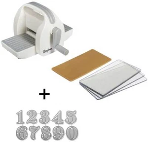 Mini Stanz-und Prägemaschine To Go 19x9,5x13cm inkl. 4 Platten + Stanzschablonen - Bild 1 von 5