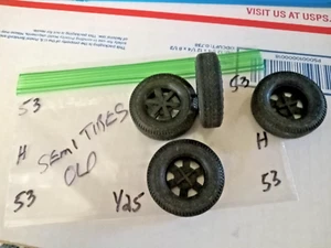FOUR (4) Semi Tires Old 1/24/25 SCALE PACKAGE # 53 been in storage along time - Picture 1 of 1