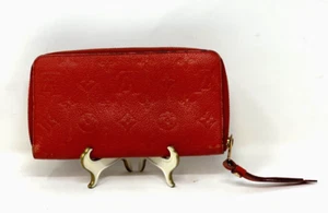 Authentic Louis Vuitton Monogram Empreinte Red Zippy 8" Wallet Original Pamphlet - Picture 1 of 17