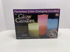 GLOW CANDLES Flameless Color-Changing Real Wax 12 LED Colors 3 Candles + Remote
